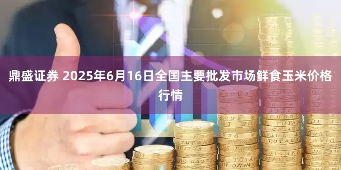 鼎盛证券 2025年6月16日全国主要批发市场鲜食玉米价格行情